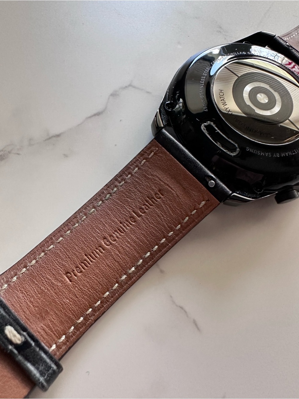 Samsung Watch3 Smartwatch 8gb in Black w/ Premium Genuine Leather Band (M/L) - Picture 8 of 12
